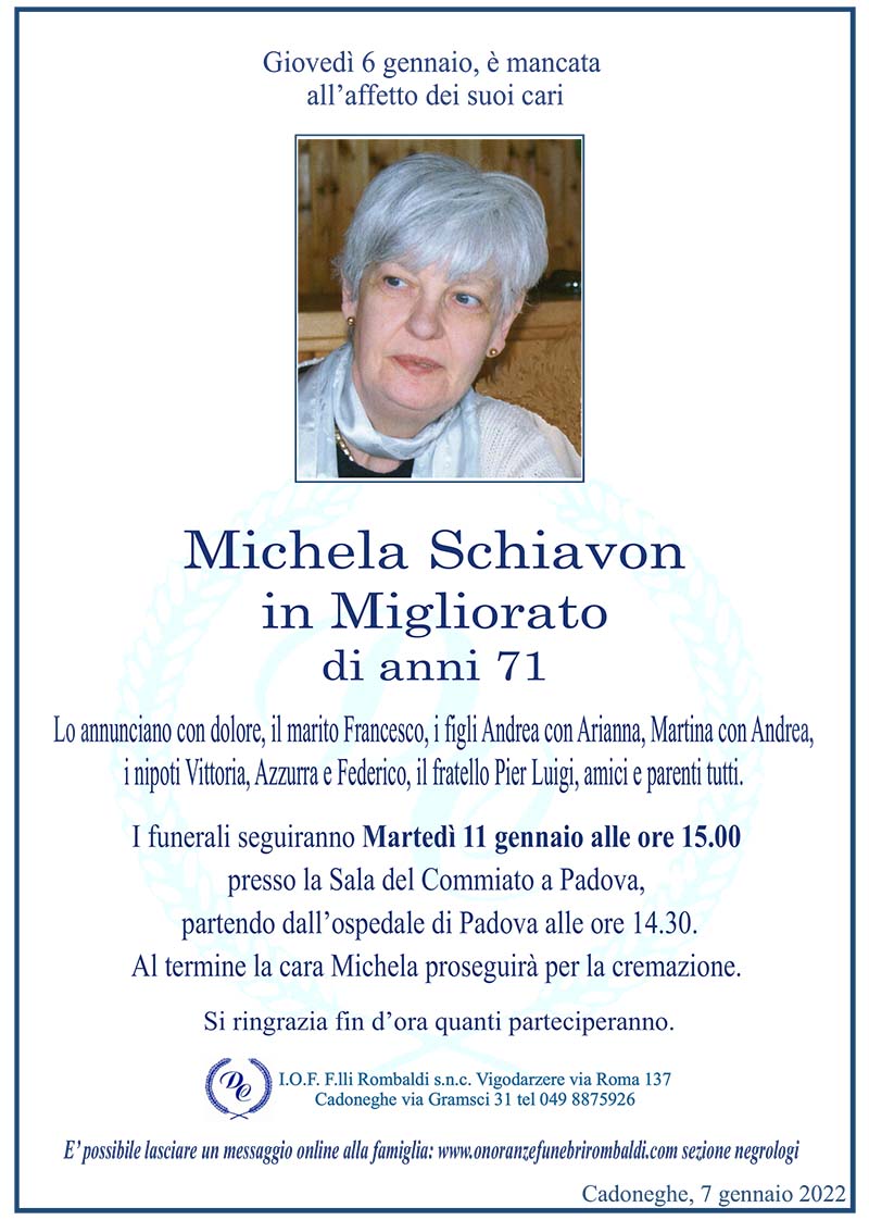 Michela Schiavon in Migliorato