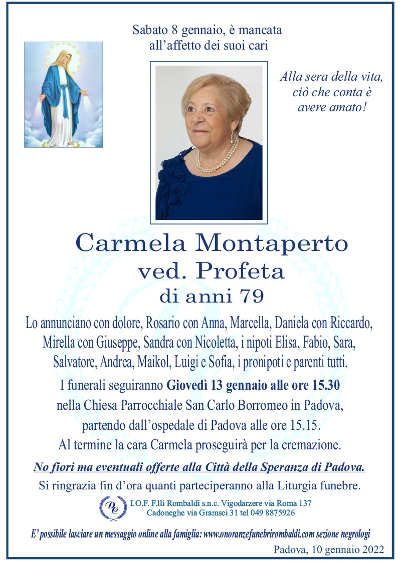 Carmela Montaperto ved. Profeta