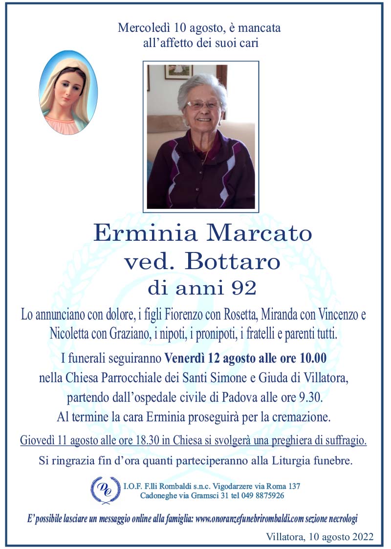 Erminia Marcato ved. Bottaro