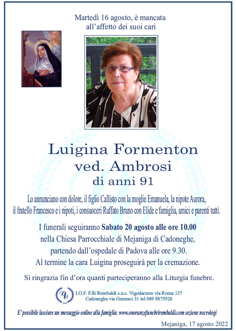 Luigina Formenton ved. Ambrosi