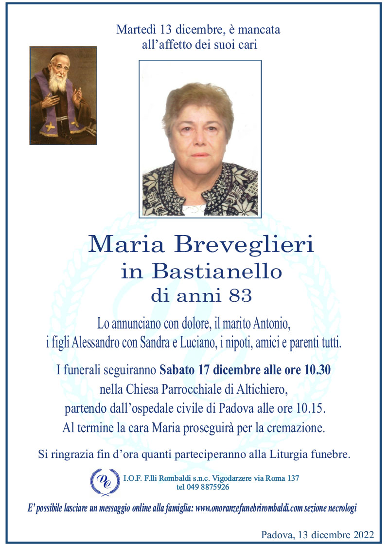 Maria Breveglieri in Bastianello