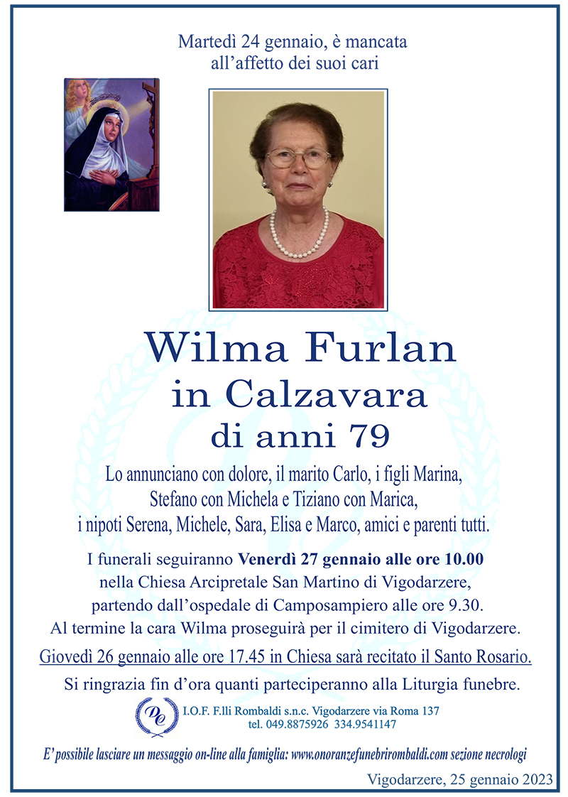 Wilma Furlan in Calzavara