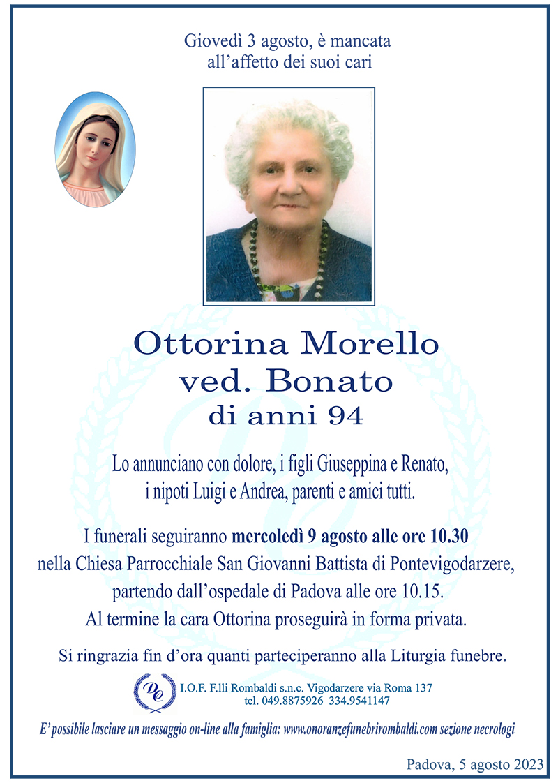 Ottorina Morello ved. Bonato